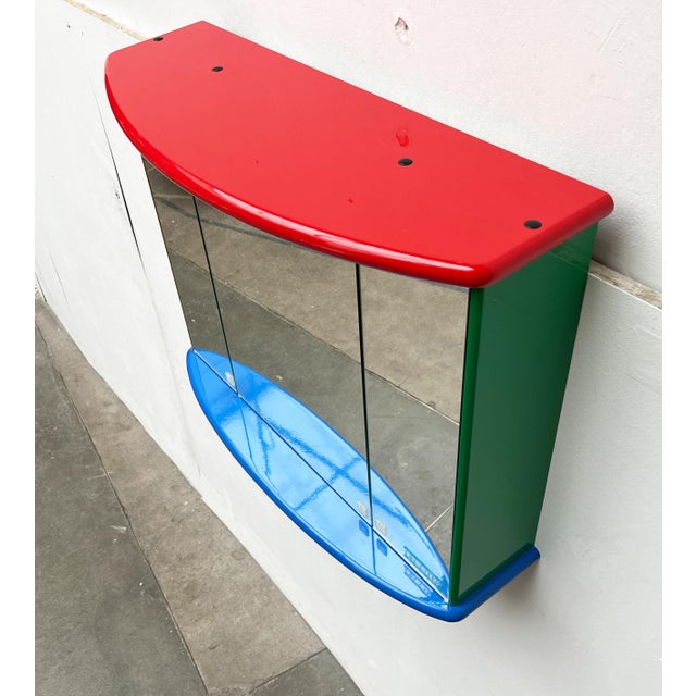 Vintage Postmodern French Bathroom Mirror Cabinet from Decotec, 1980s For Sale - Image 11 of 18