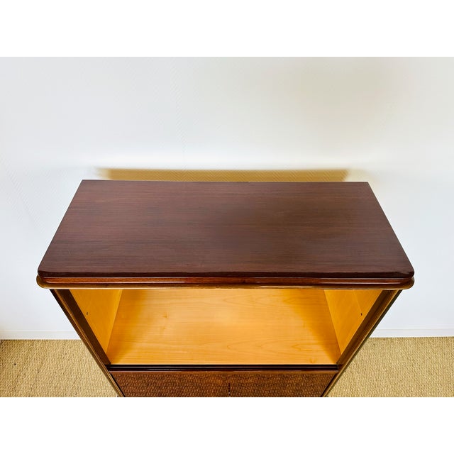 Mid-Century Modern Art Deco Macassar Display Cabinet, 1950s For Sale - Image 3 of 12