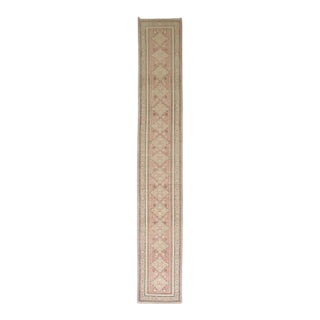 Soft Pink Vintage East Turkestan Samarkand Long Runner - 2'5" x 17'5" For Sale