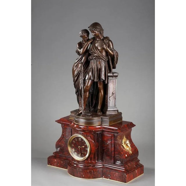 Shepherds of Arcadia Clock by Aizelin and Barbedienne For Sale - Image 9 of 18
