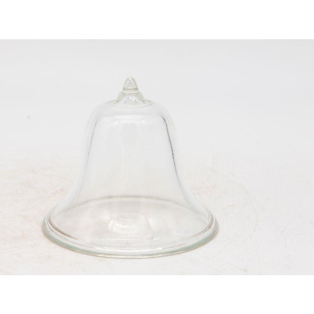 A set of three mini glass cloches. Ideal table top or bookshelf size. French midcentury. Wear consistent with age and use....