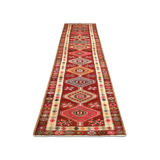 1960s Turkish Oushak Runner For Sale In Los Angeles - Image 6 of 7