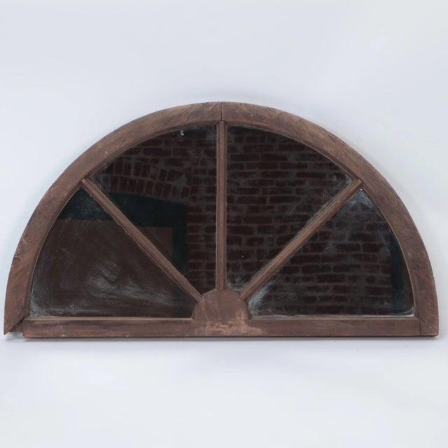 French 1900s Arched Transom Windows With Mirrors - a Pair For Sale - Image 3 of 6