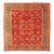 Traditional Design Antique Turkish Oushak Rug in Red, Blue and Marigold For Sale