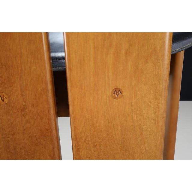 Metal Africa Chairs in Walnut and Leather by Afra and Tobia Scarpa for Maxalto, Italy 1975, Set of 4 For Sale - Image 7 of 13