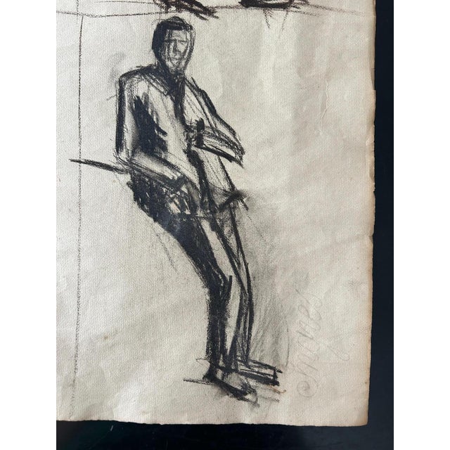 Unknow, Untitled, 1924, Charcoal on Paper, Set of 3 For Sale - Image 9 of 17