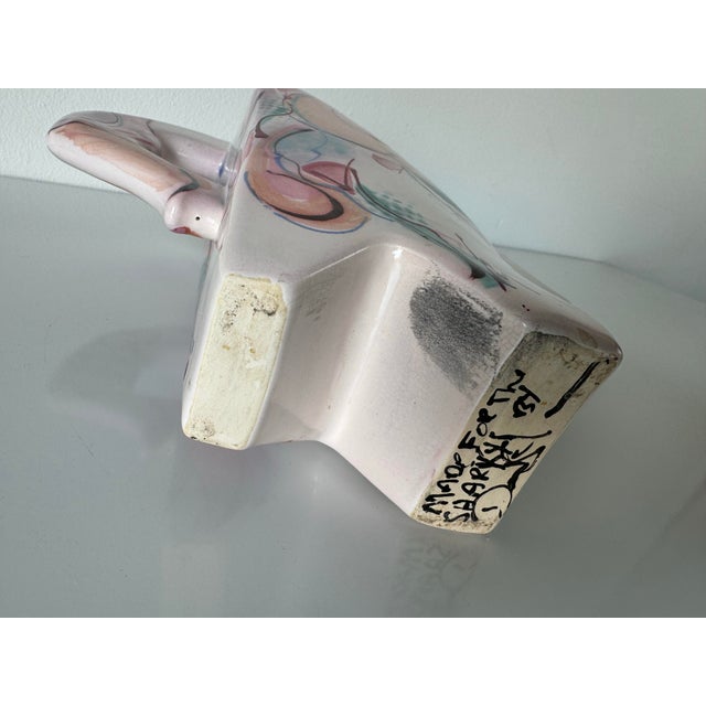 Vintage Sculptural Handmade and Painted Ceramic Vase For Sale - Image 12 of 12