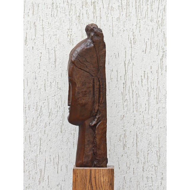 After Amedeo Modigliani, Tête de Femme, Bronze Sculpture For Sale - Image 6 of 10