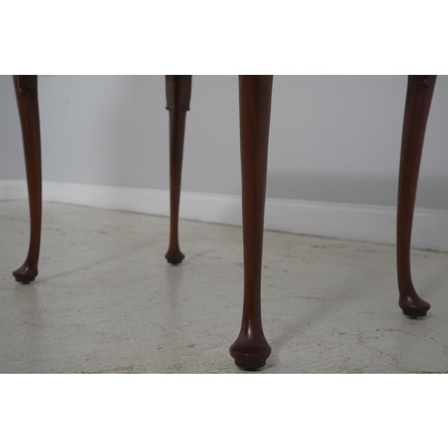 Brown Henkel Harris Mahogany Queen Anne Style Tea Table For Sale - Image 8 of 18