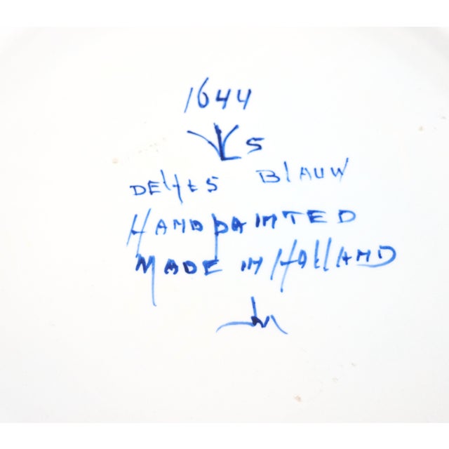 Large Antique Dutch Blue and White Delft Fluted Covered Jars, Circa 1880 For Sale - Image 15 of 17