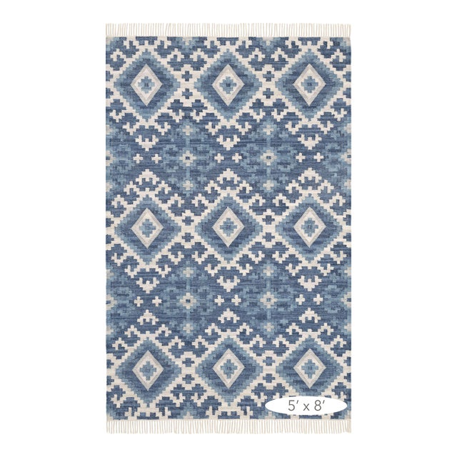 Dash & Albert by Annie Selke Marmara Kilim Woven Cotton Rug, 9' 6" x 13' 6" For Sale