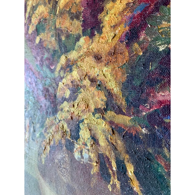 Wood Arva Ford Antique Early American Texas Plein Air Impressionist Oil Painting For Sale - Image 7 of 18