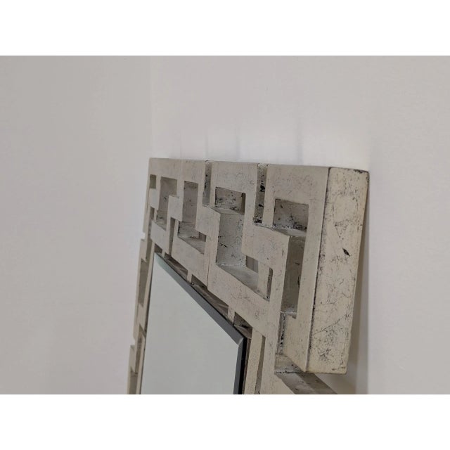 Silver Large Clave Mirror by Christopher Guy For Sale - Image 8 of 13