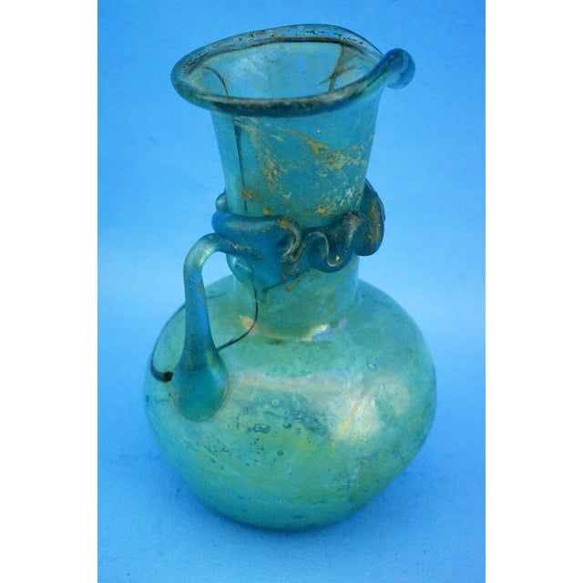 Iridescent Scavo Murano Glass Vase Jug attributed to Cenedese / Toso, 1960s For Sale - Image 6 of 18
