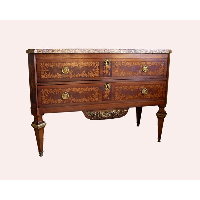 Antique 18th Century Commode from J.F. Leleu, 1780s For Sale - Image 3 of 14