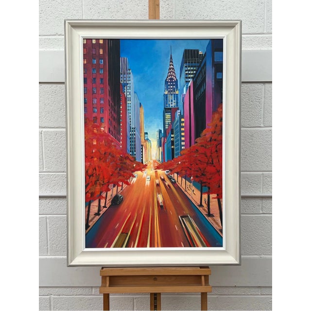 絵画 NEW YORK GALLERY Painting of the Chrysler Building 42nd Street New York City