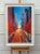 Painting of the Chrysler Building 42nd Street New York City Using Blue Reds Yellows Purples For Sale - Image 6 of 12