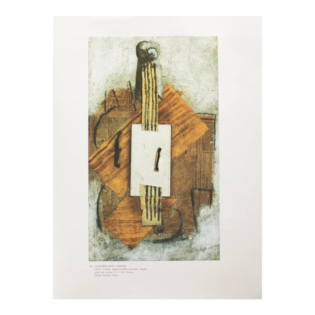 1985 After Pablo Picasso, "Construction: Violin" Parisian Full-Color Print For Sale