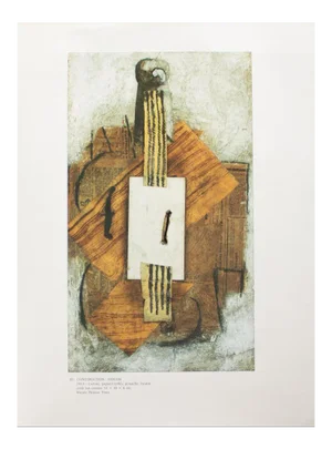 1985 After Pablo Picasso, "Construction: Violin" Parisian Full-Color Print
