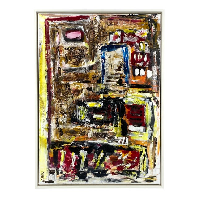 Helmut Riegel, Abstract Composition, 1990s, Acrylic on Canvas For Sale