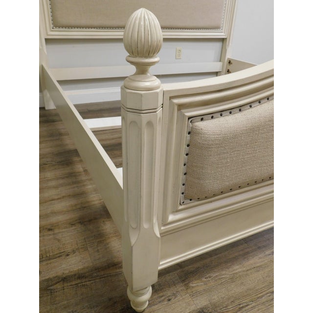 Universal Cream Painted King Size Bed Linen Upholstered Headboard