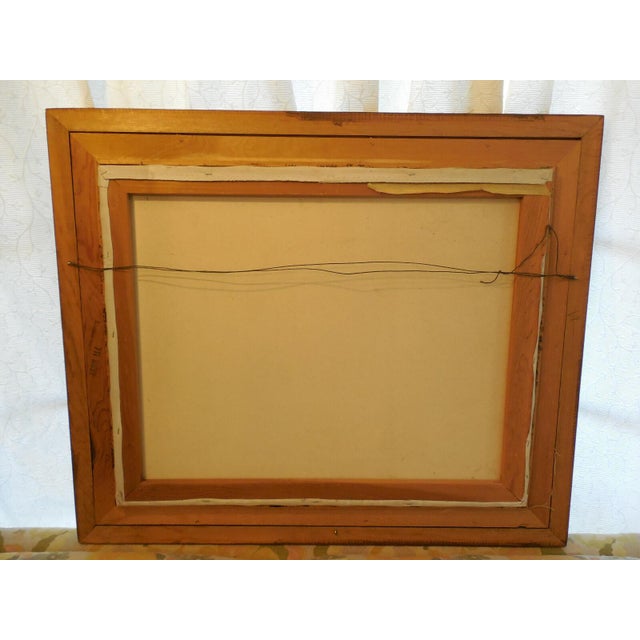 Wood Vintage Impressionist Still Life Fruit & Jars Signed Framed Original For Sale - Image 7 of 7