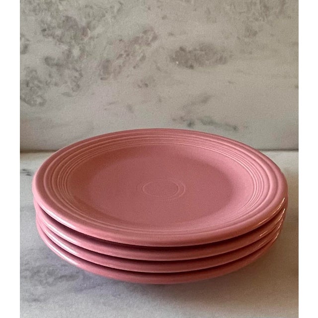 Set of 4 Desty Pink Fiesta 10" Dinner Plates For Sale - Image 4 of 8