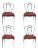 Hollywood Regency Aluminum Chairs - Set of 4 For Sale