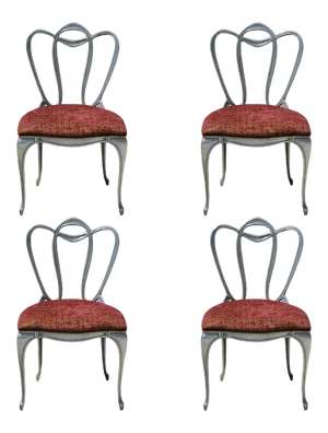 Hollywood Regency Aluminum Chairs - Set of 4