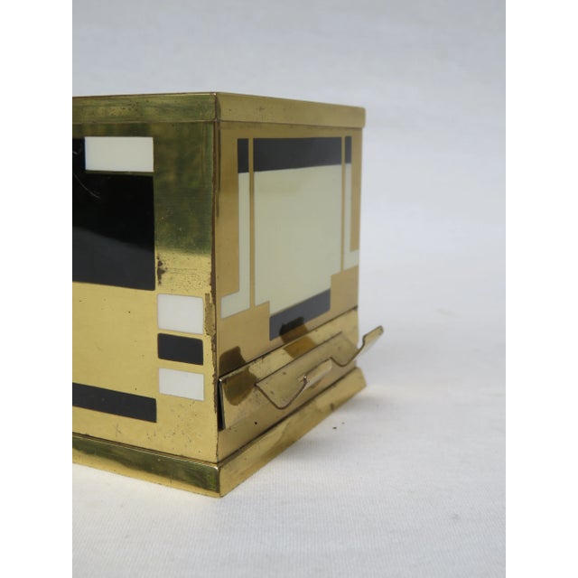 Art Deco Black & White Brass Cigarette Dispenser from Erhard & Söhne For Sale - Image 9 of 15