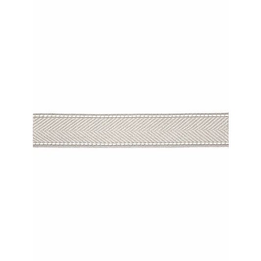 This tailored tape is woven in a classic herringbone that is finished with an accent edge stitch. The dry acrylic yarns...