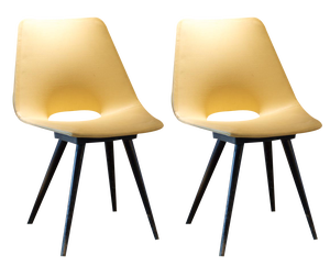 Set of Yellow Chairs by Pierre Guariche, 1950s
