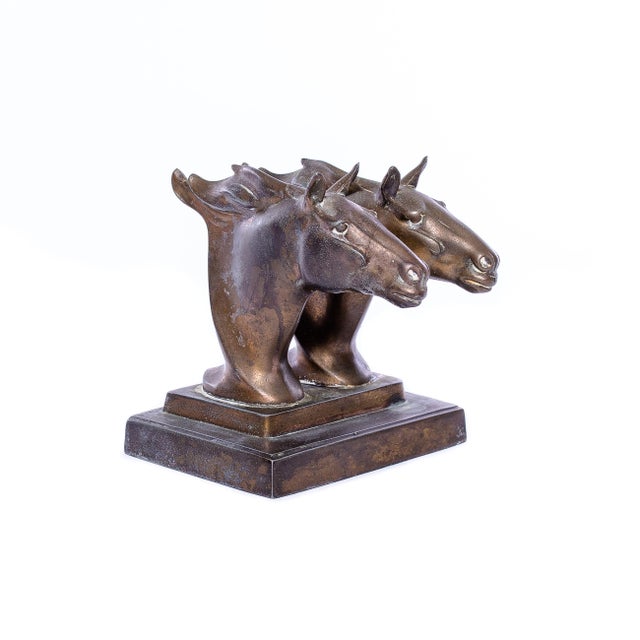 Vintage Bronze Horses Letter Holder Chairish