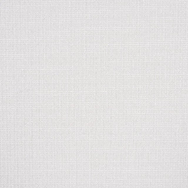 Schumacher Linen Gesso Vinyl Wallpaper In Ivory For Sale
