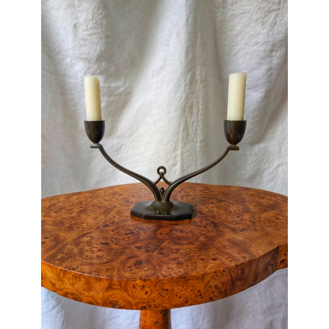 Art Deco Bronze Candelabra from Just Andersen, 1930s For Sale - Image 6 of 16