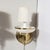 Pair of Art Deco Style Alabaster and Polished Brass Sconces For Sale - Image 9 of 13