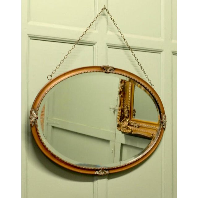 Arts and Crafts Oval Copper Wall Mirror, 1890 For Sale - Image 6 of 8
