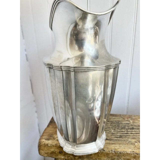 Traditional 1909 Silver Plated Water Pitcher From the Palace Hotel in San Francisco For Sale - Image 3 of 8