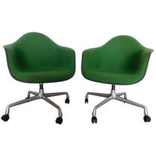 1979 Herman Miller Green Office Chairs - Pair For Sale