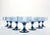 Contemporary 1980s Libbey “Connoisseur (Dusky Blue, Tulip)” Set of 7 Coupe Champagne Glasses For Sale - Image 3 of 4