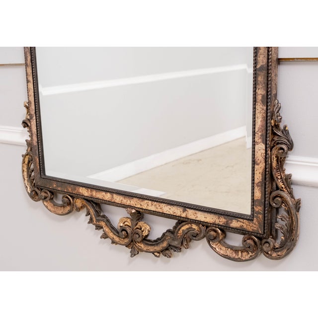 Italian Labarge Large Italian Bronze Finish Decorated Mirror For Sale - Image 3 of 11