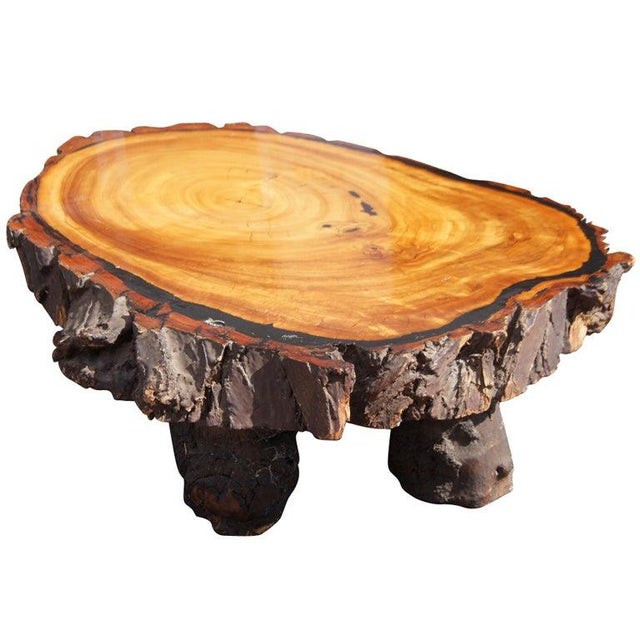 Wood 5ft Live Edge Redwood Coffee Table For Sale - Image 7 of 7