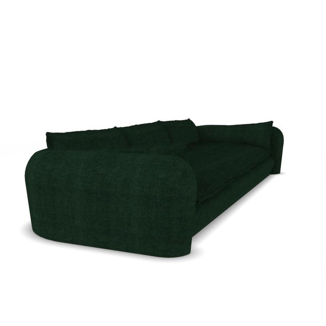 Modern Comfy Sofa in Cedar Fabric by Collector For Sale - Image 4 of 6
