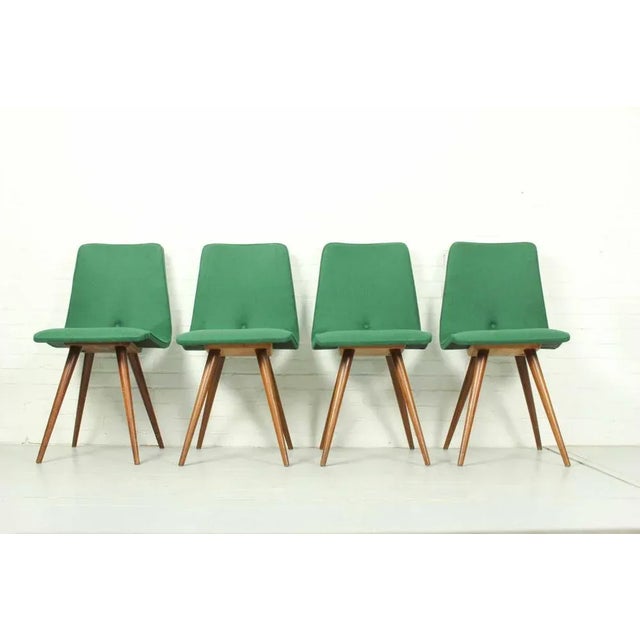 Mid-Century Modern Teak Dining Chairs by Van Os, 1950s, Set of 4 For Sale - Image 3 of 13