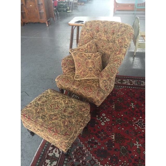 Calico Corners Custom Chair and Ottoman Chairish
