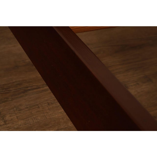 1940's Vintage Mahogany Traditional Pair Of Twin Sleigh Beds For Sale - Image 12 of 18