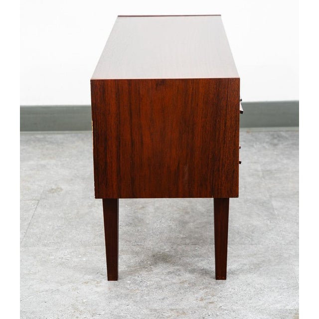 Mid Century Danish Modern Side Table Entryway Chest 2 Drawer Rosewood Bedside For Sale In Sacramento - Image 6 of 12
