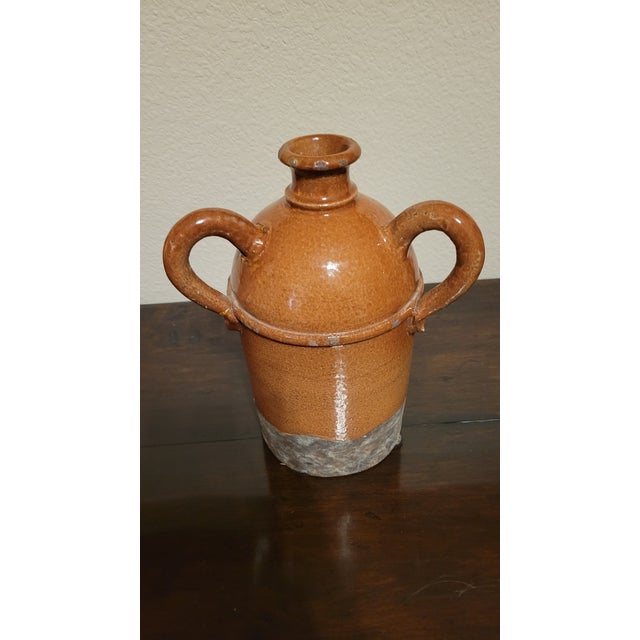Classical Roman Mid 20th Century Glazed Pottery Vase For Sale - Image 3 of 9