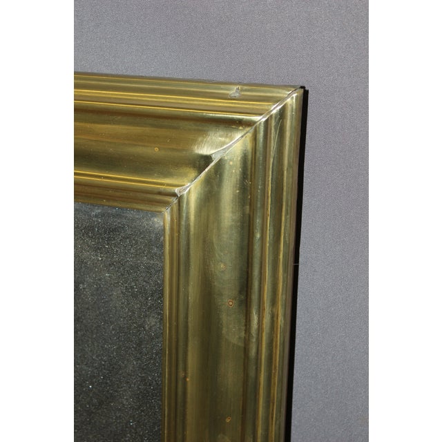 Brass and Mercury Bistro Mirror, 19th Century For Sale - Image 11 of 14