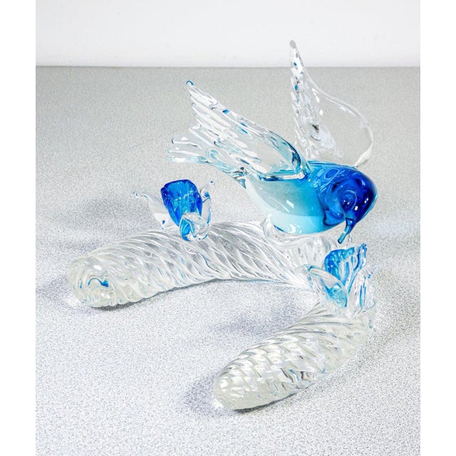 1960s Murano Blown Glass Bird Sculpture For Sale - Image 5 of 8